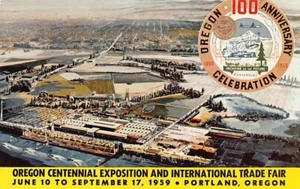 Postal O: Exposición del Centenario de Oregón 1959, Portland, sin publicar - Imagen 1 de 2