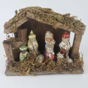 Kirkland Potters Garden Mini Creche Nativity Scene Hand Painted Ceramic Figurine - Picture 1 of 8