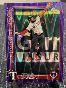 2025 Topps Chrome - Adolis Garcia #293 Purple RayWave Refractor /250 - Picture 1 of 2