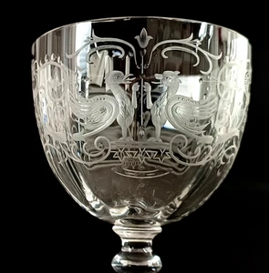 SIX Rhin Wine Goblet Set 1927 CHAMBORD Baccarat Crystal PRINCE AGA KHAN Glass - Picture 1 of 9