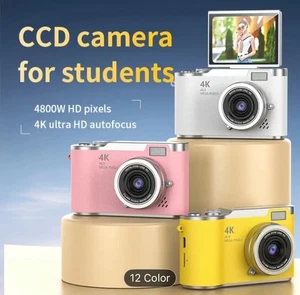 4K HD Digitalkamera 2,4" Flip Screen Profi Camcorder für Vlogging & Foto - Bild 1 von 19