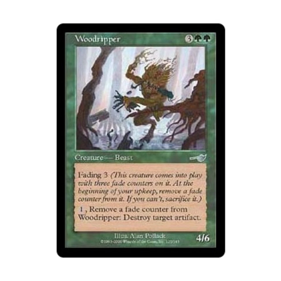 WOTC MtG Nemesis Woodripper (U) (Foil) EX - Image 1 of 1