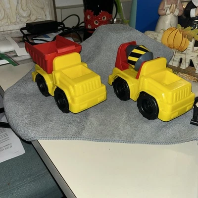 Toy Construction Trucks Dump Truck & Cement Mixer - Plastic - Image 1 of 4
