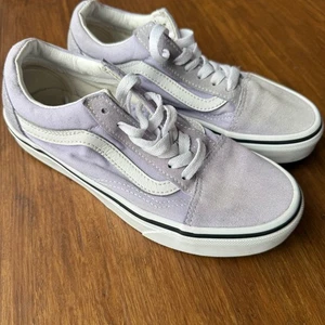 Vans Old Skool Sneaker Mädchen 3,5 - Damen 5 Flieder Lila Wildleder Schnürschuhe Low Top - Bild 1 von 11
