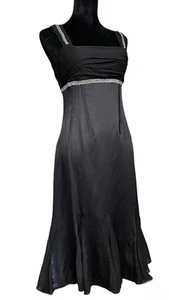 Dolce & Gabbana “Special Piece” Silk Black Fit & Flare Midi Dress Size IT 44 - Picture 1 of 18