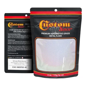 Custom Shop - Silver/Rainbow Holographic - 4-Ounce Medium Flake .008 Micron Size - Picture 1 of 1