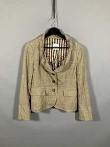MOSCHINO WOOL BLEND BLAZER Jacket - UK14 - Check - Great Condition - Women’s - Picture 1 of 5
