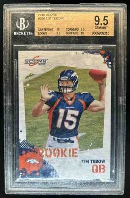 2010 Panini Score Tim Tebow Rookie RC #396 Broncos BGS 9.5 - Image 1 of 2