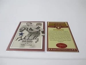 2000 Fleer "Greats" Bob Lily Dallas Cowboys Autographed Football Card - Picture 1 of 2