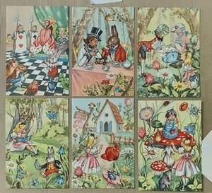 LE FAVOLE ILLUSTRATE-ALICE NEL PAESE DELLE MERAVIGLIE-SERIE 6 CARTOLINE-C84-160 - Imagen 1 de 1