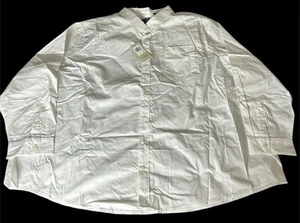 Mens Dockers Big & Tall Classic shirt 5XL Cotton Poly NEW White Long Sleeve - Picture 1 of 5