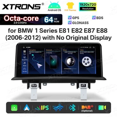 For BMW 1er E81 E82 E87 10.25" Android 14 Car Screen GPS 64GB CarPlay Retrofit - Image 1 of 4