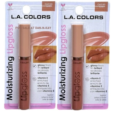 L.A. Colors Moisturizing Lip Gloss  C62143 Bliss Glossy Finish Pack Of 2 - Image 1 of 3