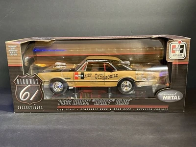 HIGHWAY 61 1967 OLDSMOBILE «HURST HAIRY OLDS» СПЕЦИАЛЬНЫЙ ВЫПУСК 1:18 ДВОЙНОЙ ДВИГАТЕЛЬ - Изображение 1 из 4