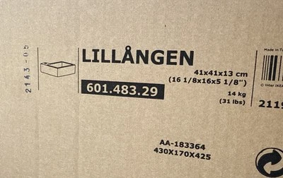 Fregadero blanco Ikea LILLÅNGEN Lillangen 16 1/8 x 16 x 5 1/8 601.483.29 nuevo Foto 1 de 3