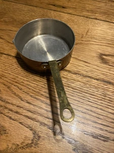 1 Cup Vintage Copper & Brass Handle Measuring Cup Korea Pouring - Picture 1 of 4