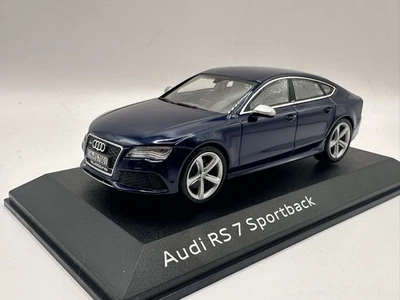 Minichamps 1/43 Audi Dealership Model RS7 SPORTBACK Estoril Blue Limited Edition - Image 1 of 4