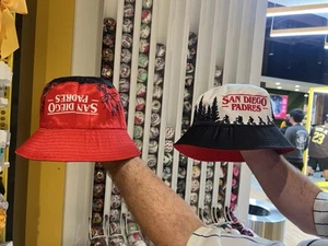 BRAND NEW Reversible San Diego Padres Stranger Things Theme Game Bucket Hat - Picture 1 of 3