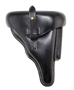 Bolsa de pistola WH funda de cuero 08 DWM WKI Luger P08 WH, funda negra - Imagen 1 de 2