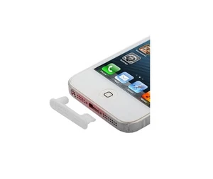 Anti Powermaker Stopper Cap for IPHONE 5 5G USB Socket Headphones White