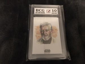 2022 Topps Star Wars Finest Cyrus Sherkat Sketch Card Obi-Wan Kenobi Graded 10
