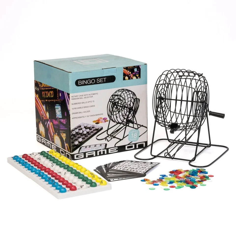 Large Metal Party Bingo Cage Set - Image 1 of 1