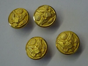 A24-13) US Army 4xKnopf Adler ca.16mm button 0,63in gold Taschen/Schulterklappen - Picture 1 of 3