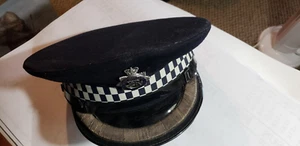 VTG London Metropolitan Police Cap British Bobby Hat w Shield CHRISTYS London - Picture 1 of 8