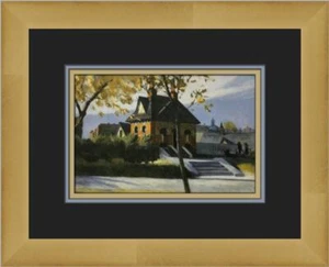 Edward Hopper Small Town Station Custom Framed Print - Picture 1 of 2