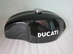 DUCATI 750 GT 1972 BLACK PAINTED ALLOY FUEL GAS TANK WITH CAP GUARANTEED PS - Bild 1 von 6