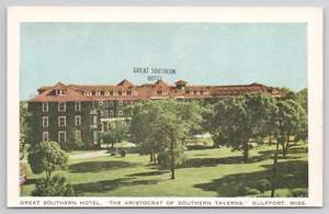 Postal Gulfport Mississippi Great Southern Hotel Tavern c1950 - Imagen 1 de 2