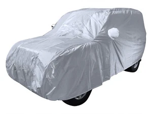 Cubierta a prueba de polvo plateada y protección UV recubierta de polietileno para coche Mahindra Scorpio Thar - Imagen 1 de 6