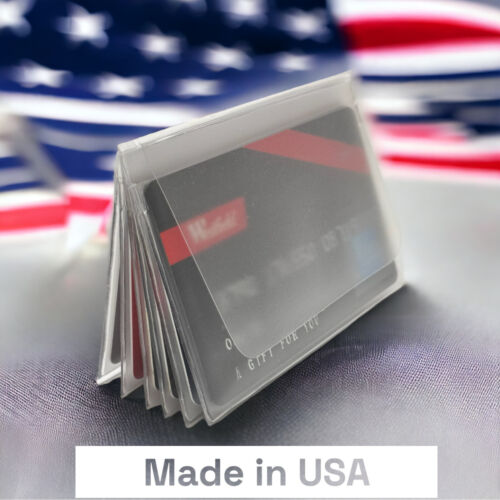 Set of 2 USA Made Trifold Plastic Wallet Inserts Picture Card Holder 6 Pages