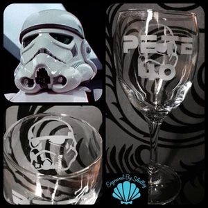 Bicchiere da vino Star Wars Stormtrooper regalo unico! Incisione con nome personalizzata GRATIS! - Foto 1 di 12