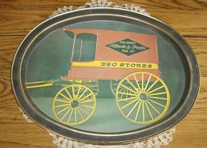 Vintage The Great Atlantic & Pacific Tea Co. New Brunswick, NJ Tin Tray  ~  - Picture 1 of 9