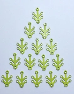 LEGO 15 x Pflanze 2423, lime green grün City Plant Leaves 4x3 City Ritter - Picture 1 of 1
