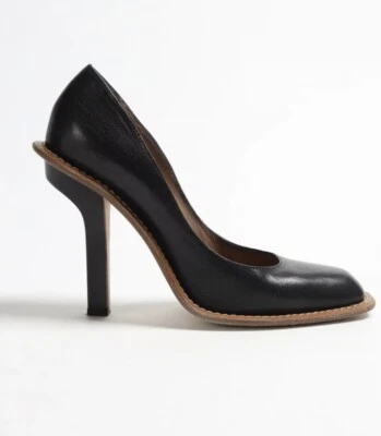 Tacones Marni de cuero negro con suela en contraste y costuras blancas talla EU40/US9 Foto 1 de 4