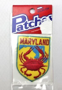 Neu Vintage Maryland Reise Souvenir genähter Bügelbild Patch USA Voyager - Bild 1 von 1
