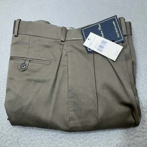 Polo Ralph Lauren Pants Men 40x28 Beige Chino Khaki Golf Classic Pleated Cuffs - Picture 1 of 23