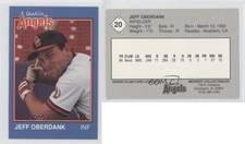 1989 Grand Slam Quad City Angels Jeffrey Oberdank #20