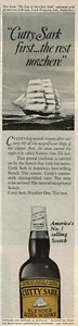 1969 Vintage Print Ad Cutty Sark first...the rest nowhere Blended Scots Whisky - Picture 1 of 2