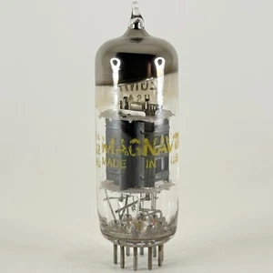 (1) Tested Strong Magnavox 12GN7A Tube Code 022 EHU Black Plates O Halo 12GN7 A - Picture 1 of 5