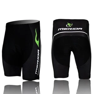 Merida Men's Cycling Shorts MTB Bike Bicycle Padded Short Pants Tight Green Fire - Picture 1 of 3