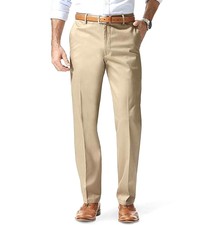 Dockers 987691 Signature Mens Khaki Straight Fit Flat Front Dress Pants