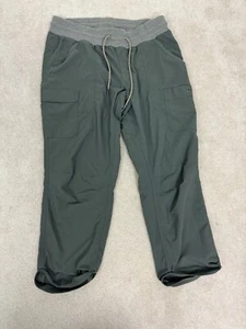 Columbia Pants Womens Large Green Nylon Cargo Ruched Ankle Hiker Ladies - Picture 1 of 16