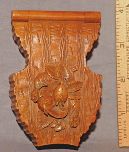 QUALITY ANTIQUE GERMAN BLACK FOREST CARVED WOOD POCKET WATCH CASE PRICE REDUCED$ - Picture 1 of 3