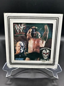 VTG Carnival Glass Prize 8"x8" ~ 90s WWF WWE Wrestling STONE COLD Steve Austin - Picture 1 of 7