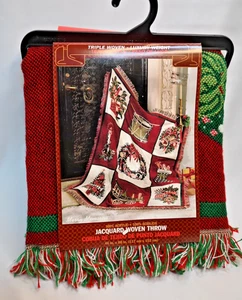 Crown Crafts Jacquard Woven Throw Christmas Theme, NIP, 46 x 60 - Picture 1 of 3