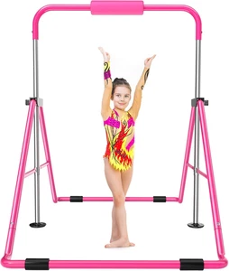 Gymnastikstange für Kinder 3-9, faltbar & verstellbar 35"-51", unterstützt 140Lbs mit - Bild 1 von 6