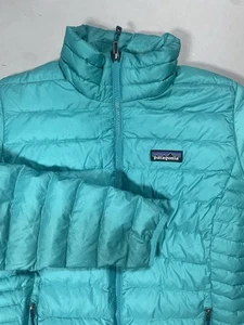 Giacca donna PATAGONIA Aqua Stone piumino d'oca puffy maglione zip med $229 - Foto 1 di 10